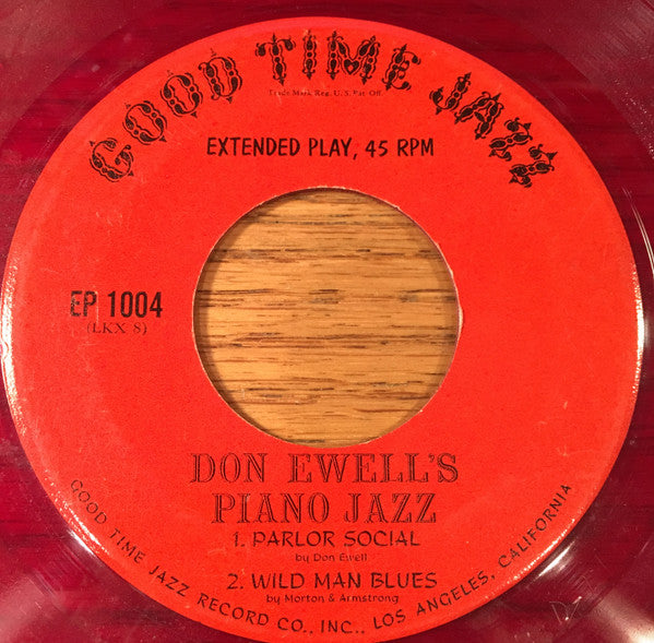 Don Ewell : Don Ewell's Piano Jazz (7", EP, Red)