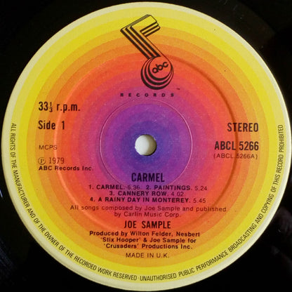 Joe Sample : Carmel (LP, Album)