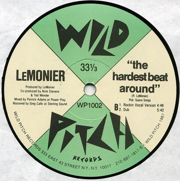 LeMonier : The Hardest Beat Around (12")