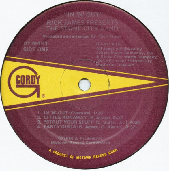 Rick James Presents Stone City Band : In 'n' Out (LP, Album)