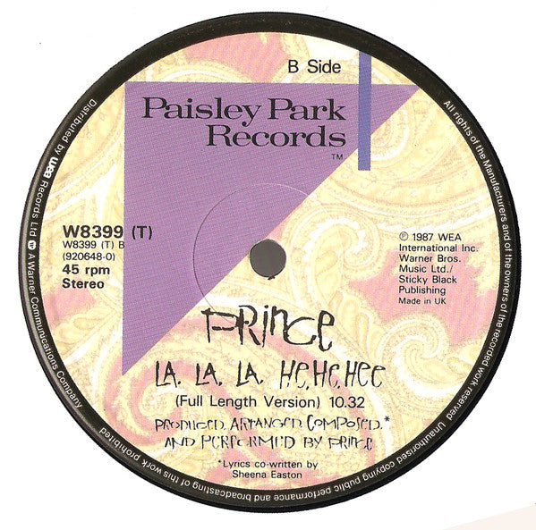 Prince : Sign "O" The Times (12", Single)
