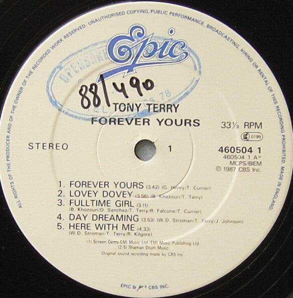 Tony Terry : Forever Yours (LP, Album)