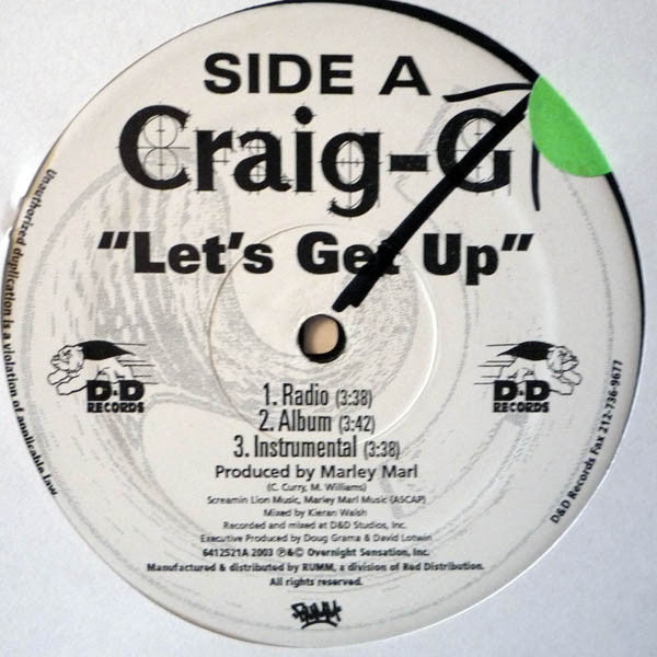 Craig G + Marley Marl : Let's Get Up (12")