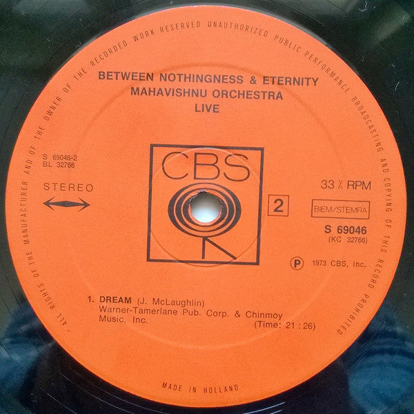 Mahavishnu Orchestra : Between Nothingness & Eternity (LP, Album)