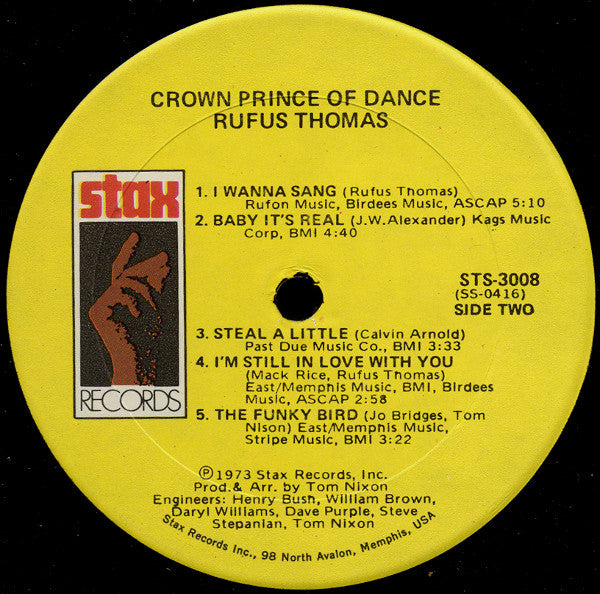 Rufus Thomas : Crown Prince Of Dance (LP, Album, Son)