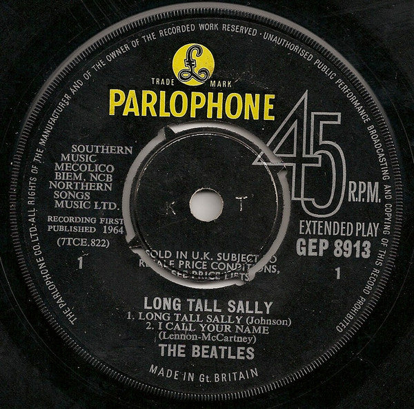 The Beatles : Long Tall Sally (7", EP, Mono)