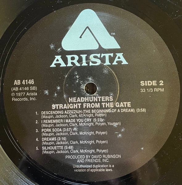 The Headhunters : Straight From The Gate (LP, Album, RE)