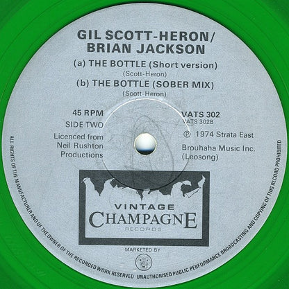 Gil Scott-Heron & Brian Jackson : The Bottle (12", Gre)
