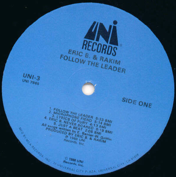 Eric B. & Rakim : Follow The Leader (LP, Album, Glo)