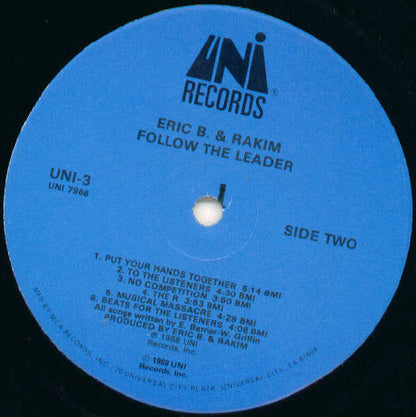 Eric B. & Rakim : Follow The Leader (LP, Album, Glo)