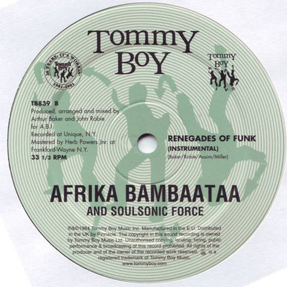 Afrika Bambaataa And Soulsonic Force* : Renegades Of Funk (12", RE)