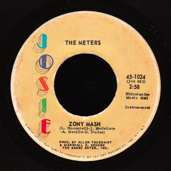 The Meters : A Message From The Meters / Zony Mash (7", Single, Roc)