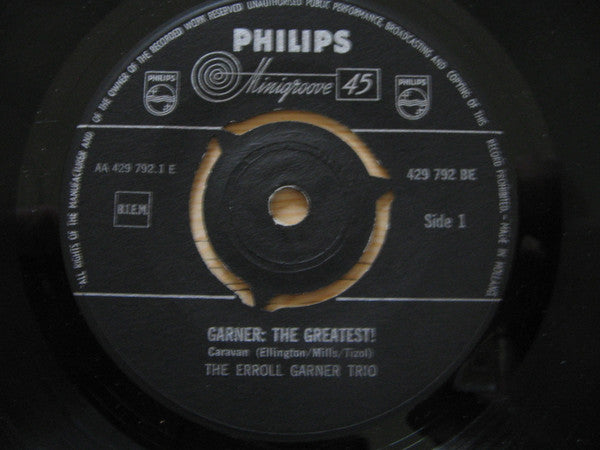 Erroll Garner Trio : Garner : The Greatest (7")