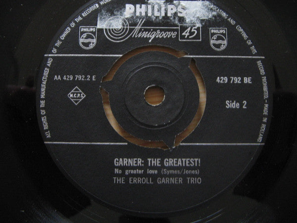 Erroll Garner Trio : Garner : The Greatest (7")