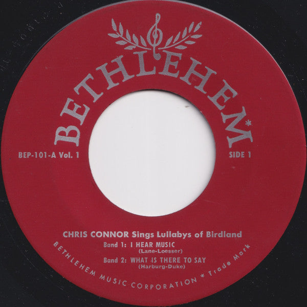 Chris Connor : Sings Lullabys Of Birdland (Vol. 1) (7", EP)