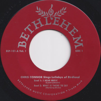 Chris Connor : Sings Lullabys Of Birdland (Vol. 1) (7", EP)