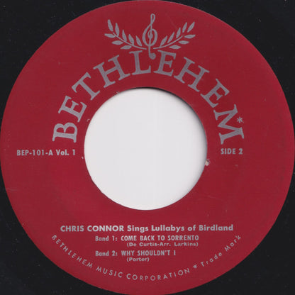 Chris Connor : Sings Lullabys Of Birdland (Vol. 1) (7", EP)