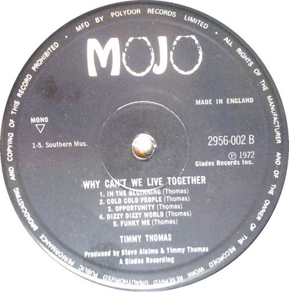 Timmy Thomas : Why Can't  We Live Together (LP, Album, Mono)