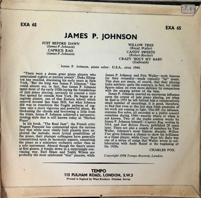 James Price Johnson : James P. Johnson (7", EP)