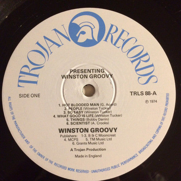 Winston Groovy : Presenting Winston Groovy (LP, Album, Blu)