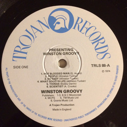 Winston Groovy : Presenting Winston Groovy (LP, Album, Blu)