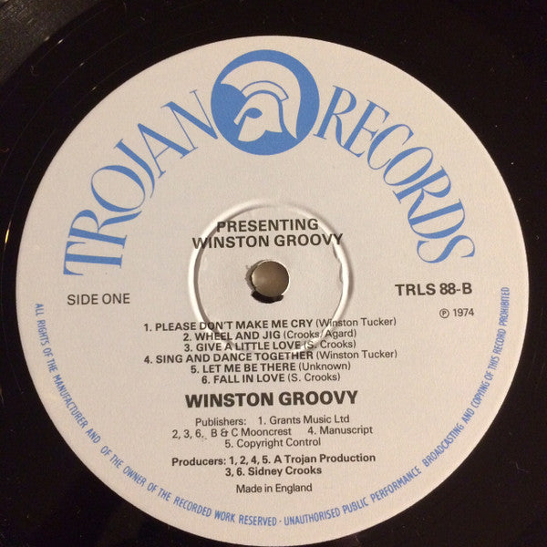 Winston Groovy : Presenting Winston Groovy (LP, Album, Blu)