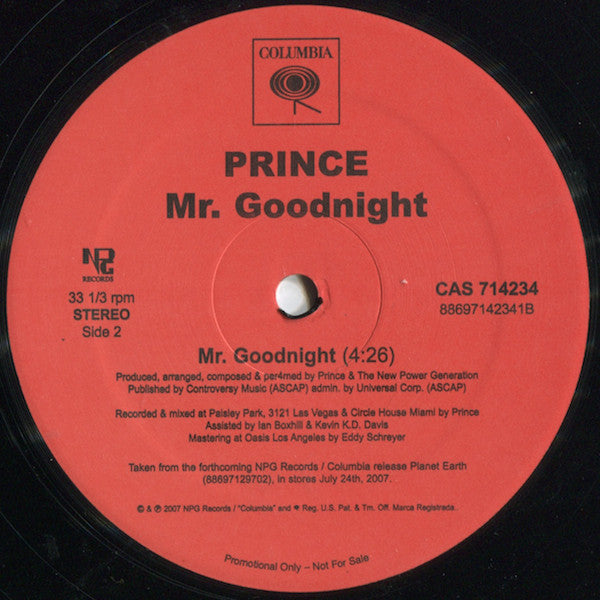 Prince : Chelsea Rodgers (12", Promo)