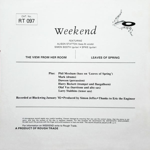 Weekend : The View From Her Room Plus Leaves Of Spring (12", Single)