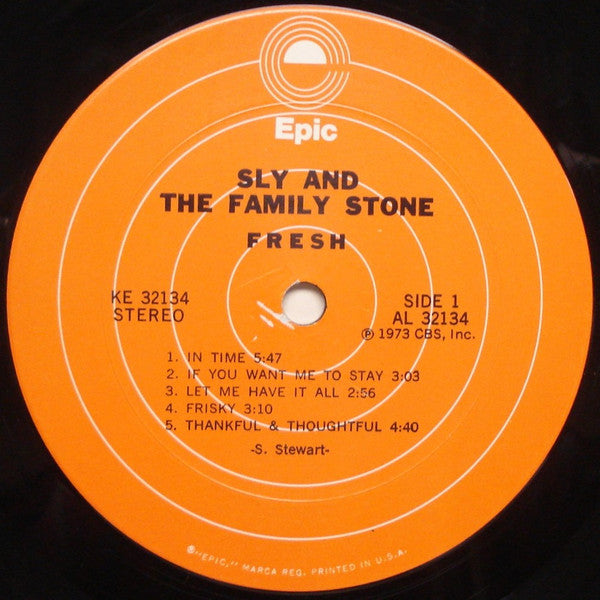 Sly & The Family Stone : Fresh (LP, Album, Pit)