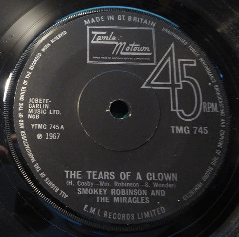 The Miracles : The Tears Of A Clown (7", Single, Sol)