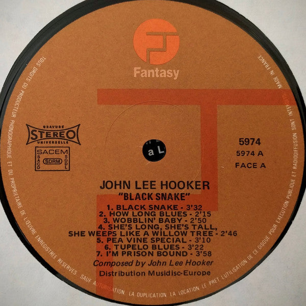 John Lee Hooker : Black Snake (2xLP, Album, Comp)
