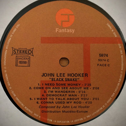 John Lee Hooker : Black Snake (2xLP, Album, Comp)
