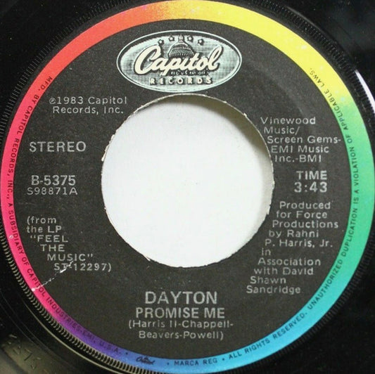 Dayton : Promise Me / Fast Lane (7")