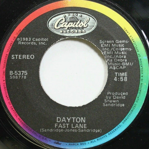 Dayton : Promise Me / Fast Lane (7")
