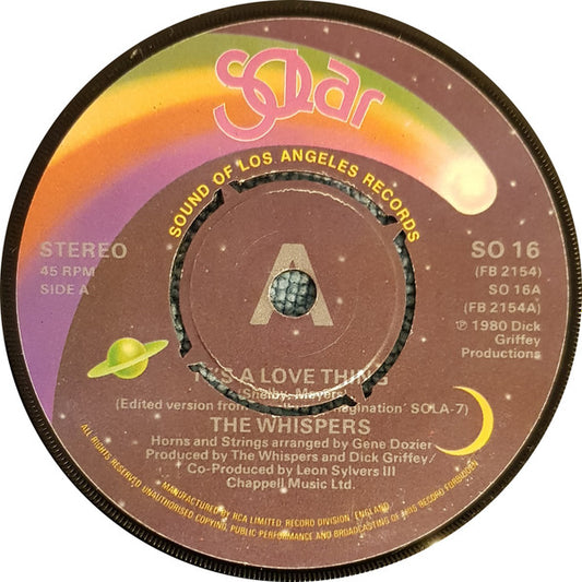 The Whispers : It's A Love Thing  (7", Single, Kno)