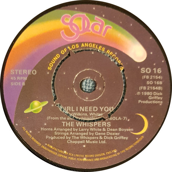 The Whispers : It's A Love Thing  (7", Single, Kno)