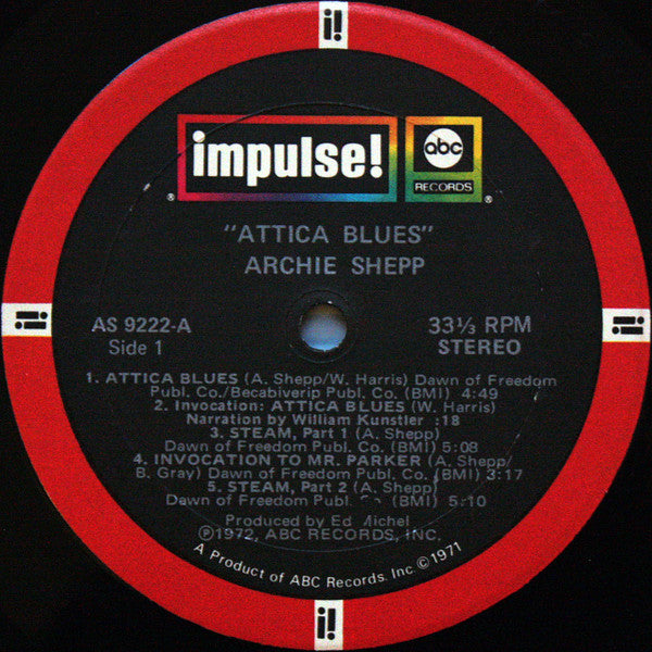Archie Shepp : Attica Blues (LP, Album, Gat)