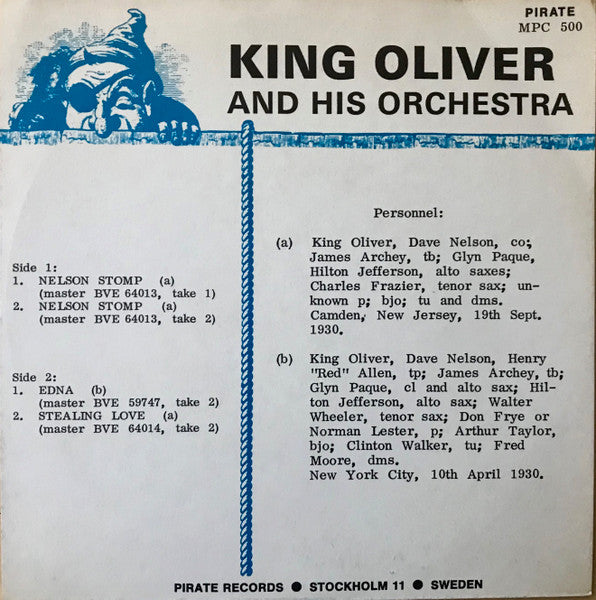 King Oliver & His Orchestra : King Oliver And His Orchestra 1 (7", EP)
