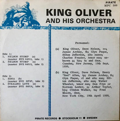 King Oliver & His Orchestra : King Oliver And His Orchestra 1 (7", EP)