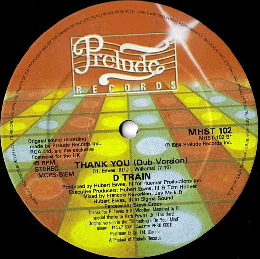 D-Train : Thank You (12")