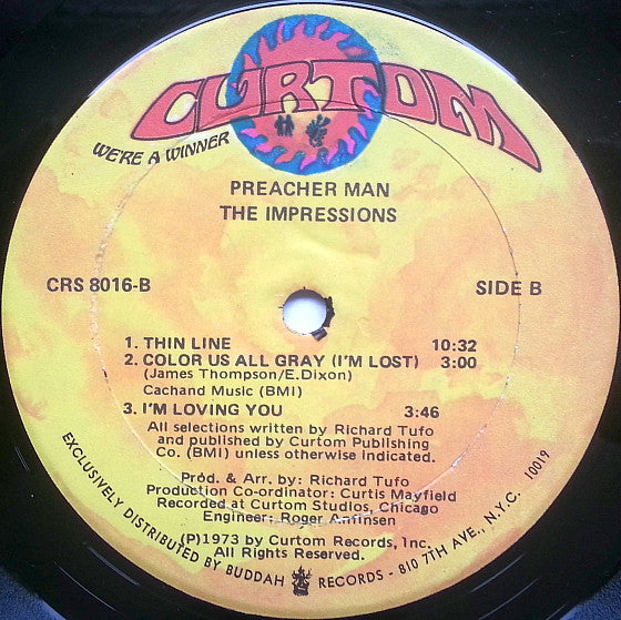 The Impressions : Preacher Man (LP, Album, Son)