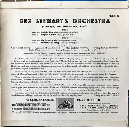 Rex Stewart And His Orchestra : Rex Stewart's Orchestra (Chicago, 2nd November 1940) (7", EP)