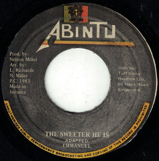 Emmanuel (33), The Burning Band : The Sweeter He Is (7")