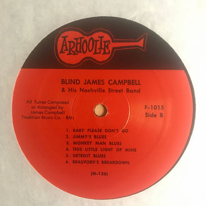 Blind James Campbell : Blind James Campbell And His Nashville Street Band (LP, Mono)