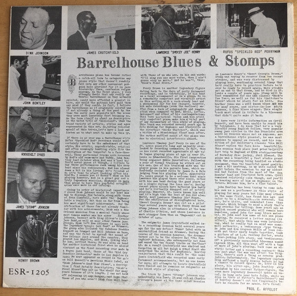 Various : Barrelhouse Blues & Stomps Vol.4 (LP, Comp, Blu)