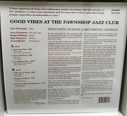 Lars Erstrand & Arne Domnérus : Good Vibes At The Pawnshop Jazz Club (LP, Album, RE)