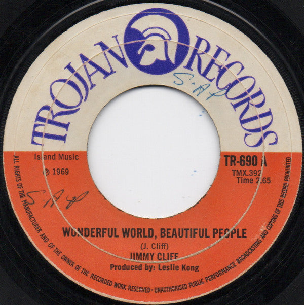 Jimmy Cliff : Wonderful World, Beautiful People (7", Lar)