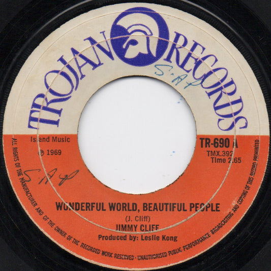 Jimmy Cliff : Wonderful World, Beautiful People (7", Lar)