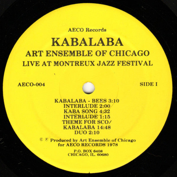 The Art Ensemble Of Chicago : Kabalaba: Live At Montreux Jazz Festival (LP, Album)