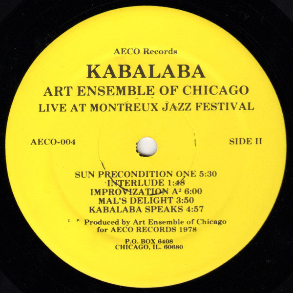 The Art Ensemble Of Chicago : Kabalaba: Live At Montreux Jazz Festival (LP, Album)